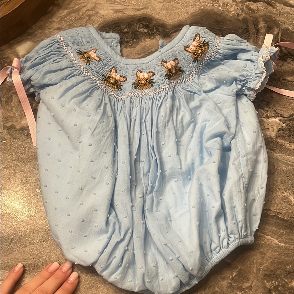 Blue Eyelet Easter Bubble